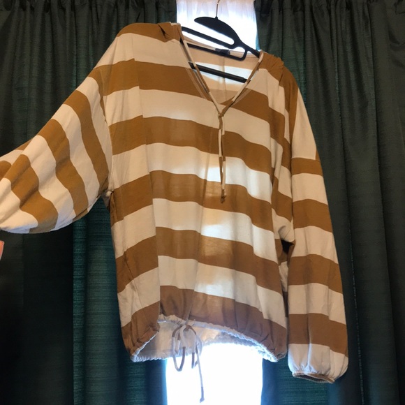 aerie Tops - AERIE stripped hoodie top